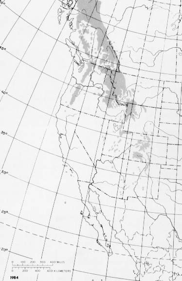 {The native range of Picea engelmannii}